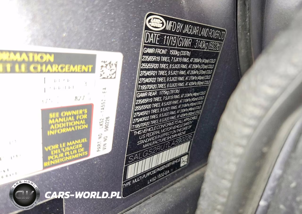 2020 Land Rover Range Rover Hse VIN:SALGS2RU1LA590226 - 13