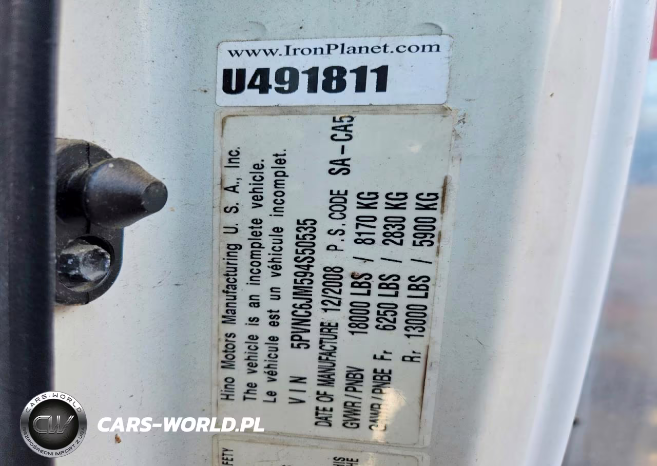 2009 Hino Hino 185 - Truck Cab And Chassis VIN:5PVNC6JM594S50535 - 13
