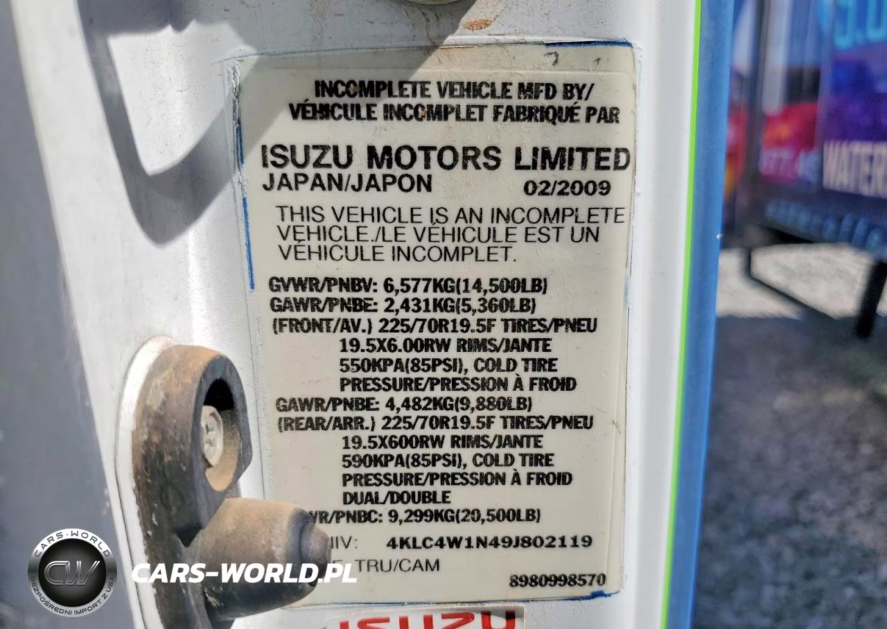 2009 Isuzu Npr Box Truck VIN:4KLC4W1N49J802119 - 12