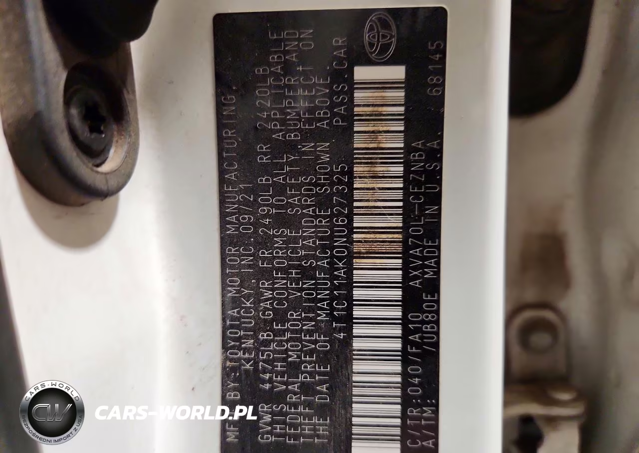 2022 Toyota Camry Le VIN:4T1C11AK0NU627325 - 12