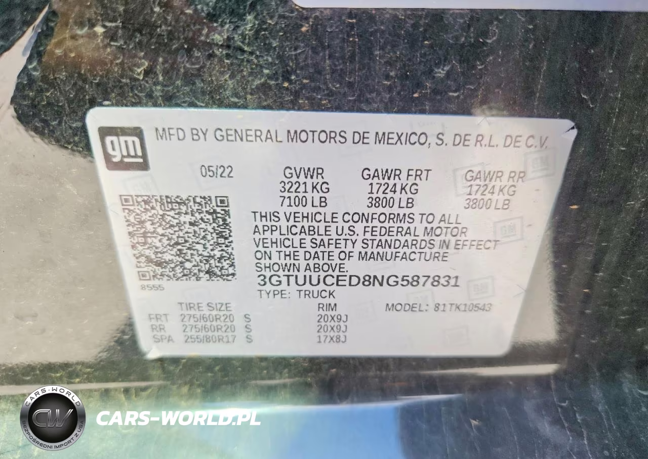 2022 GMC Sierra K1500 Elevation VIN:3GTUUCED8NG587831 - 13