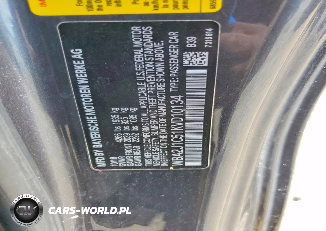 2019 BMW 230I VIN:WBA2J1C51KVD10134 - 12