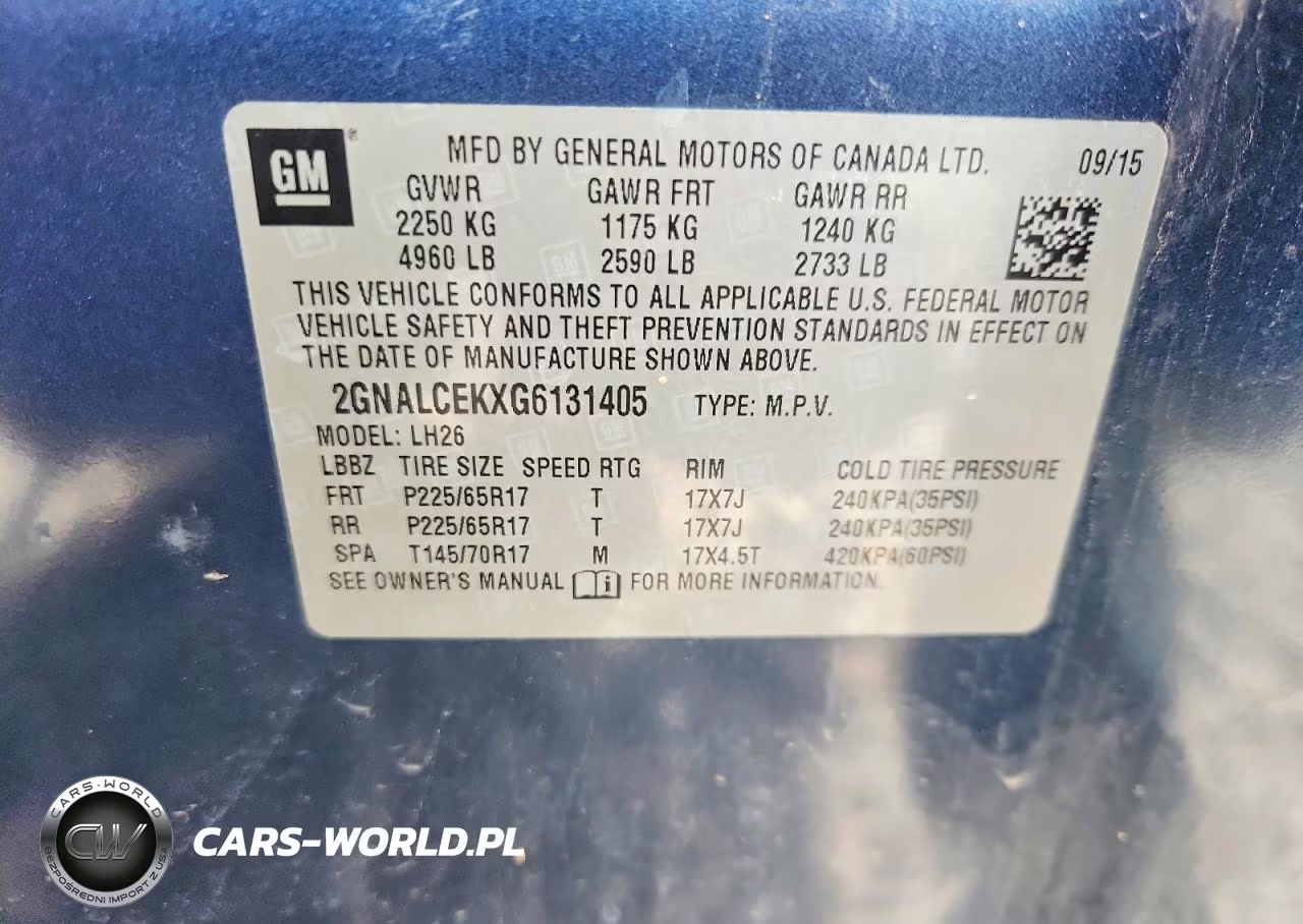 2016 Chevrolet Equinox Lt VIN:2GNALCEKXG6131405 - 12