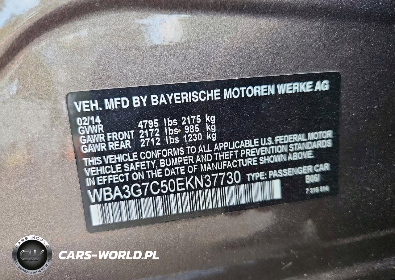 2014 BMW 328 Xi VIN:WBA3G7C50EKN37730 - 12