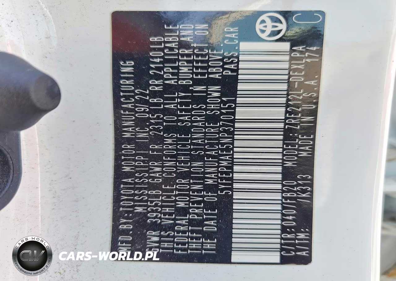 2022 Toyota Corolla Le VIN:5YFEPMAE5NP370151 - 12