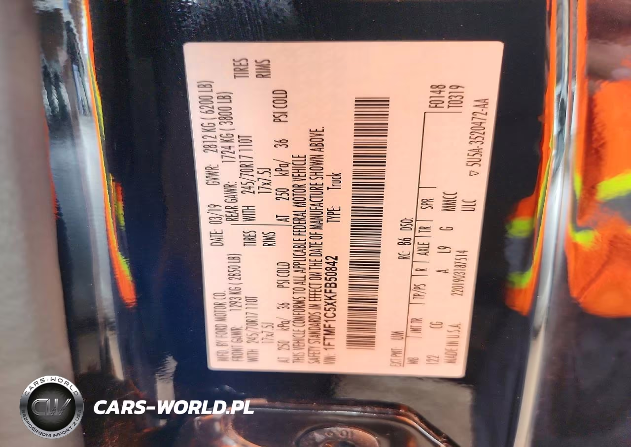 2019 Ford F150 VIN:1FTMF1C5XKFB50842 - 12