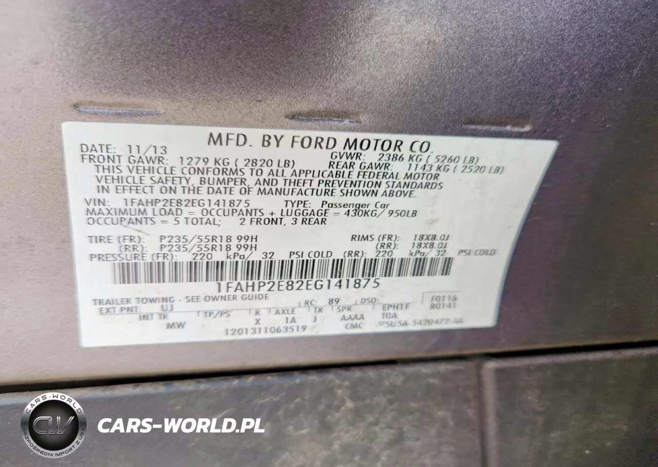 2014 Ford Taurus Sel VIN:1FAHP2E82EG141875 - 13