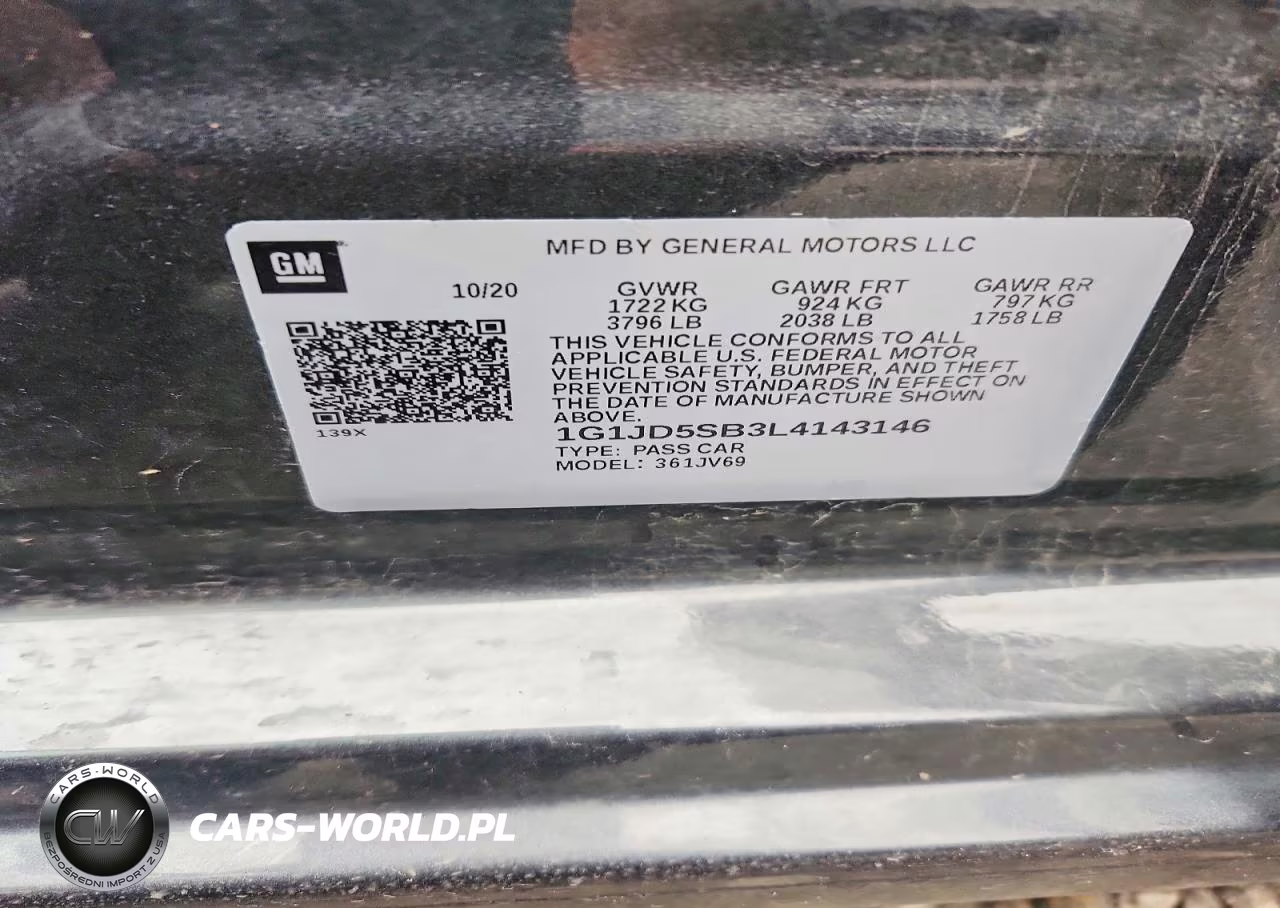 2020 Chevrolet Sonic Lt VIN:1G1JD5SB3L4143146 - 13