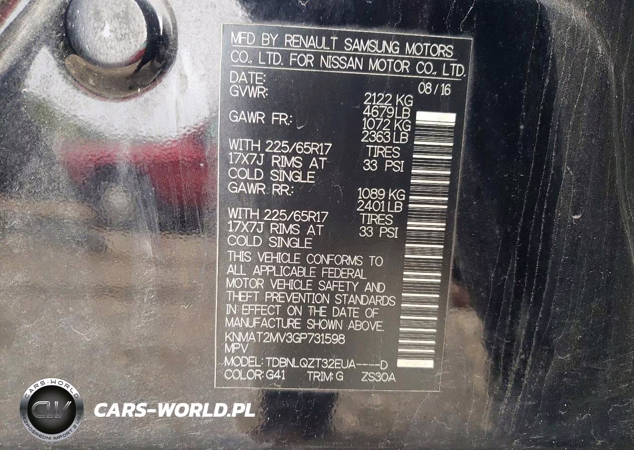 2016 Nissan Rogue Sv VIN:KNMAT2MV3GP731598 - 13