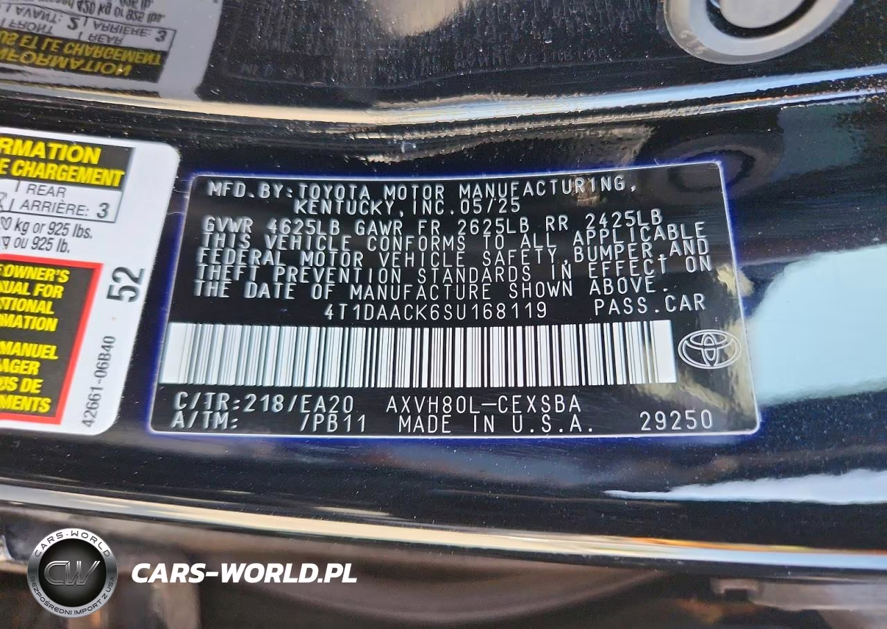 2025 Toyota Camry Se VIN:4T1DAACK6SU168119 - 12