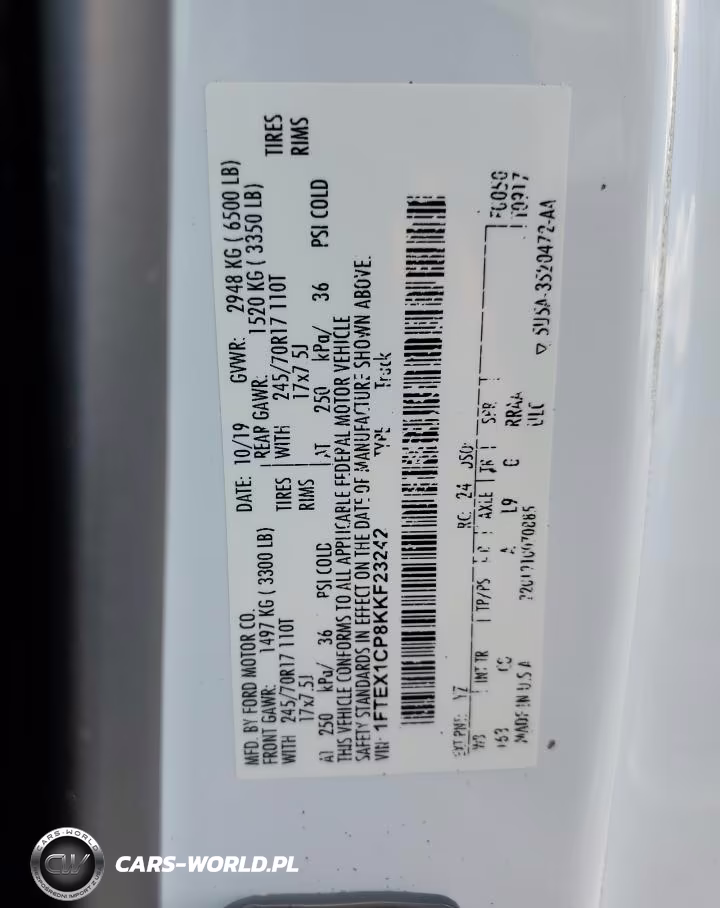 2019 Ford F150 Super Cab VIN:1FTEX1CP8KKF23242 - 12
