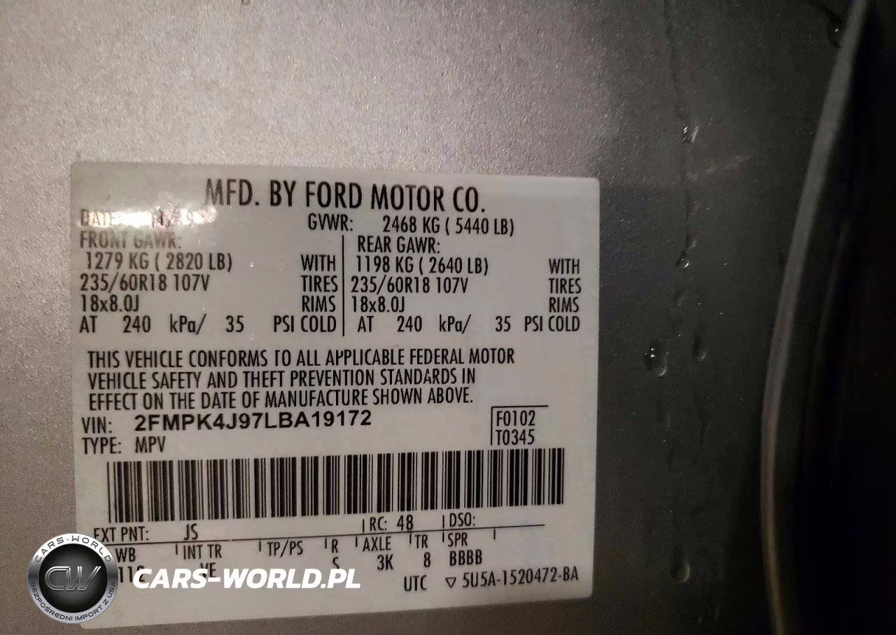2020 Ford Edge Sel VIN:2FMPK4J97LBA19172 - 13