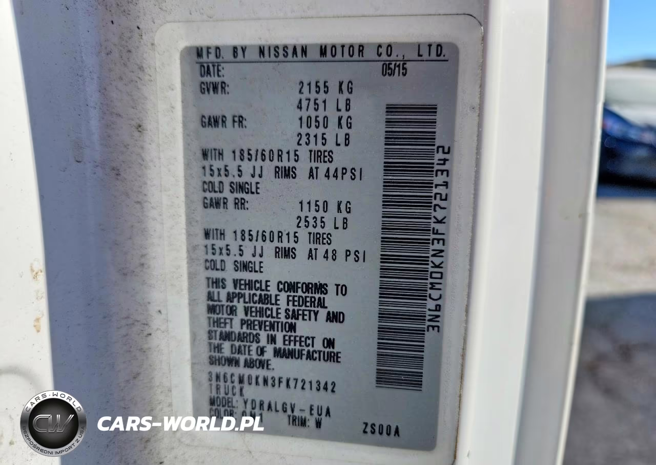 2015 Nissan Nv200 Sv VIN:3N6CM0KN3FK721342 - 12