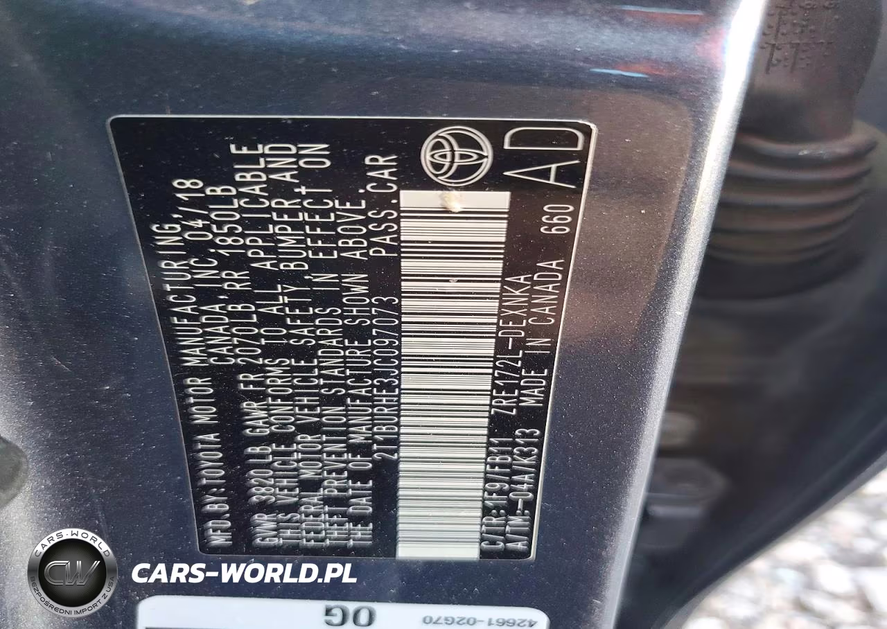 2018 Toyota Corolla Le VIN:2T1BURHE3JC097073 - 12