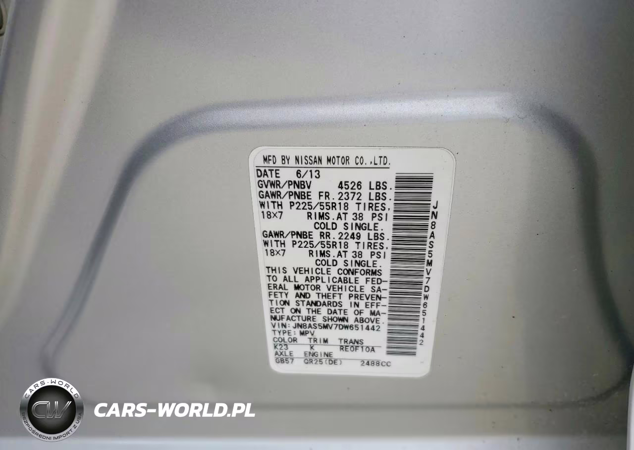 2013 Nissan Rogue S VIN:JN8AS5MV7DW651442 - 13