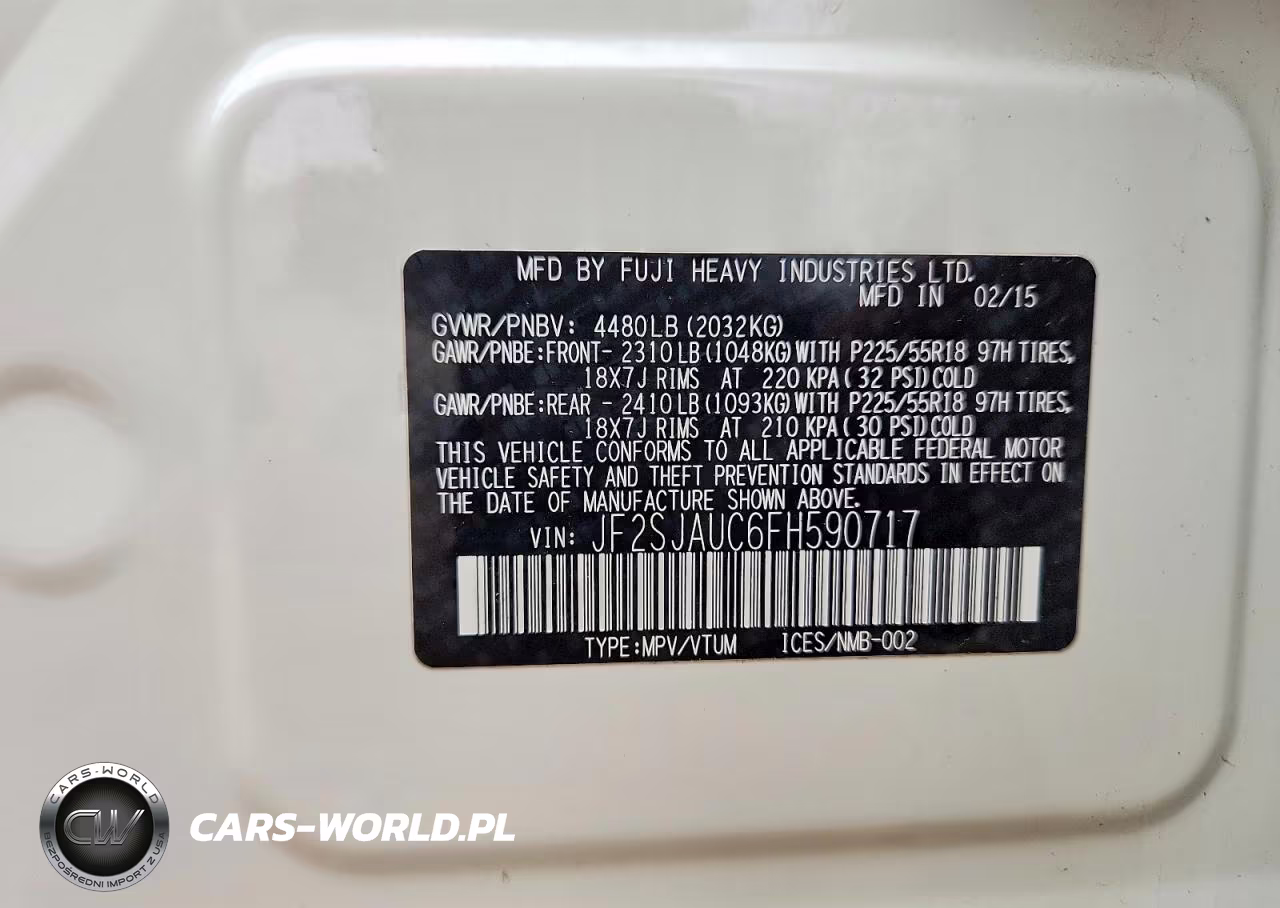 2015 Subaru Forester 2.5I Touring VIN:JF2SJAUC6FH590717 - 12