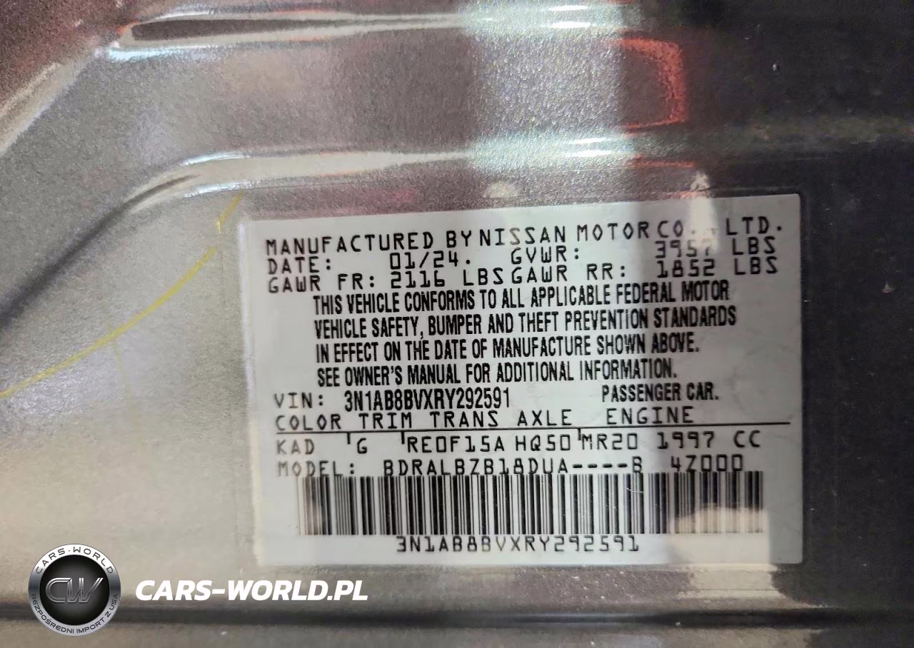 2024 Nissan Sentra S VIN:3N1AB8BVXRY292591 - 13