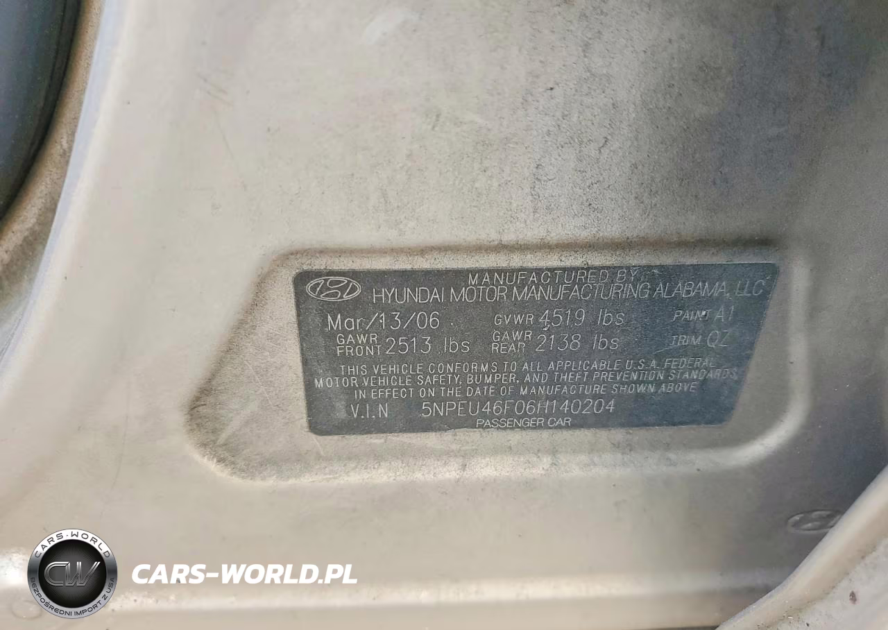 2006 Hyundai Sonata Gls V6 VIN:5NPEU46F06H140204 - 12