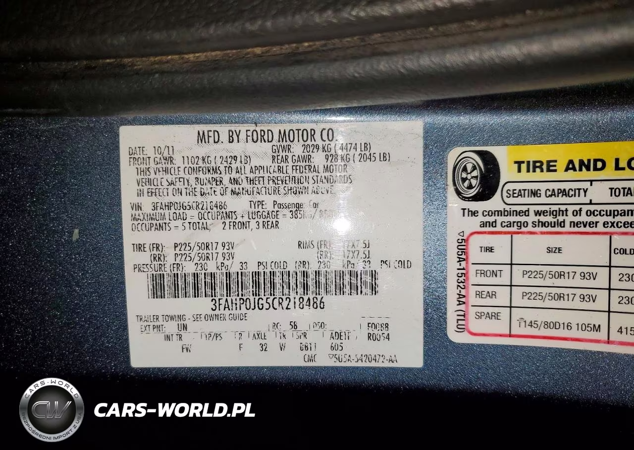 2012 Ford Fusion Sel VIN:3FAHP0JG5CR218486 - 12