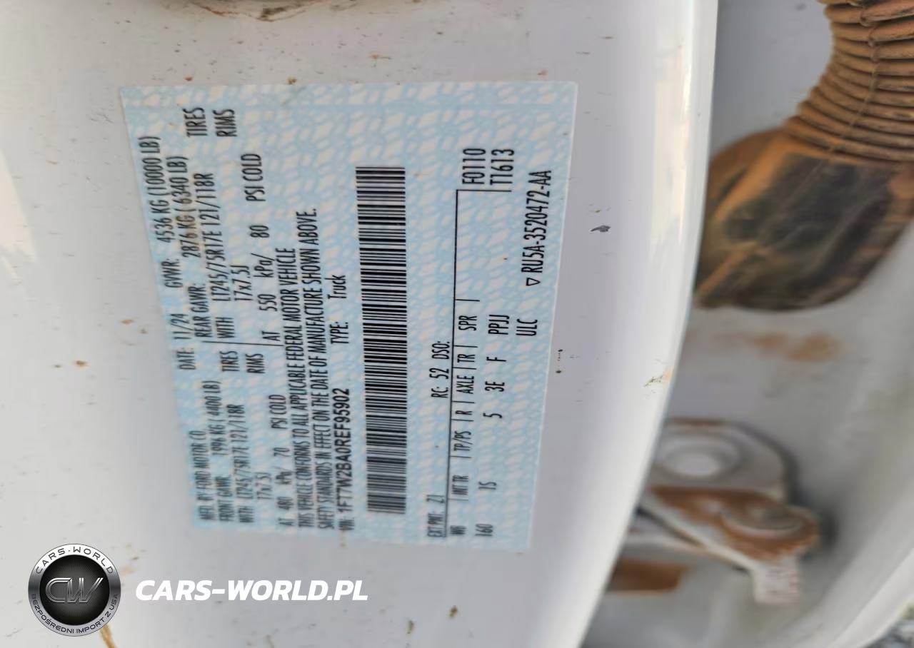 2024 Ford F250 Super Duty VIN:1FT7W2BA0REF95902 - 12