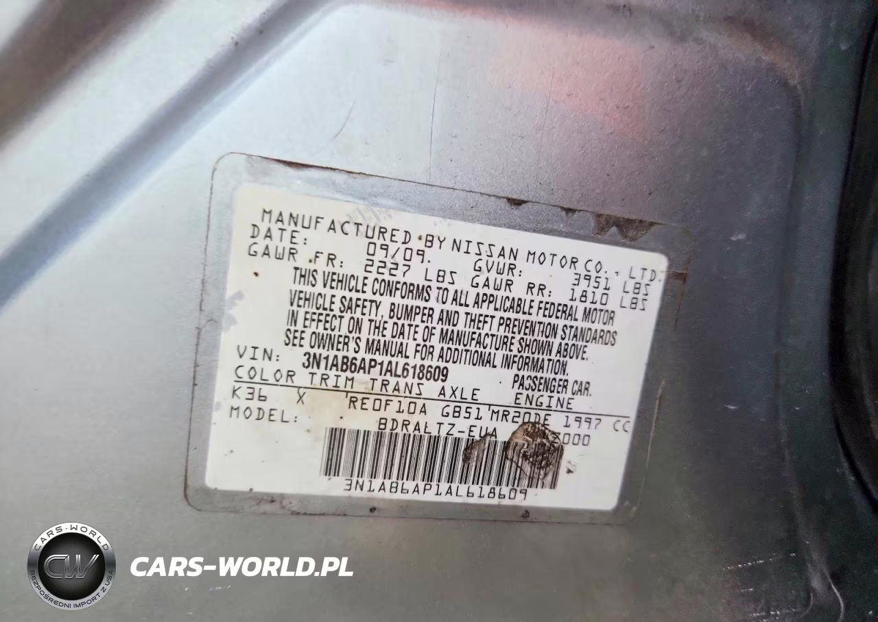 2010 Nissan Sentra 2.0 VIN:3N1AB6AP1AL618609 - 12