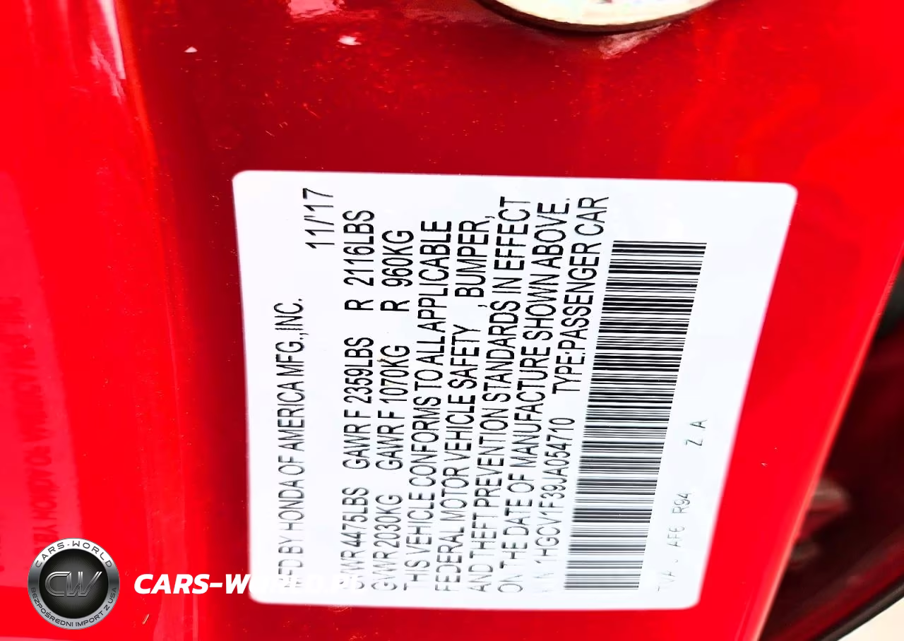 2018 Honda Accord Sport VIN:1HGCV1F39JA054710 - 13