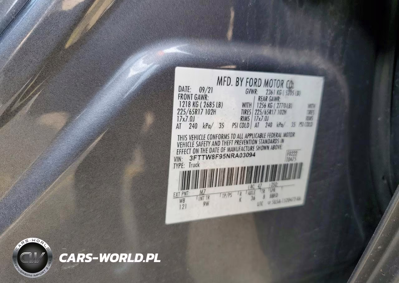 2022 Ford Maverick Xl VIN:3FTTW8F95NRA03094 - 12