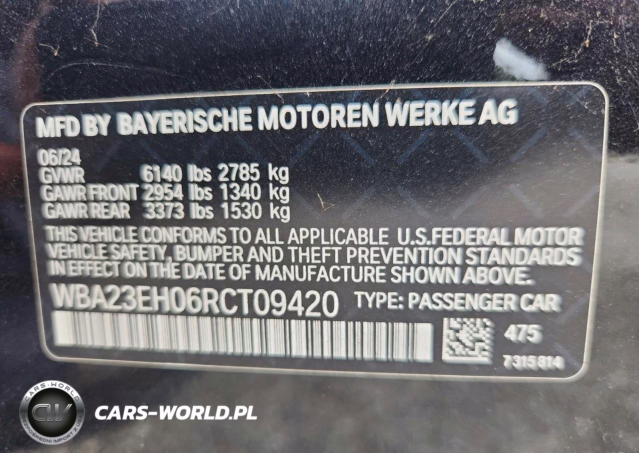 2024 BMW 740 I VIN:WBA23EH06RCT09420 - 13