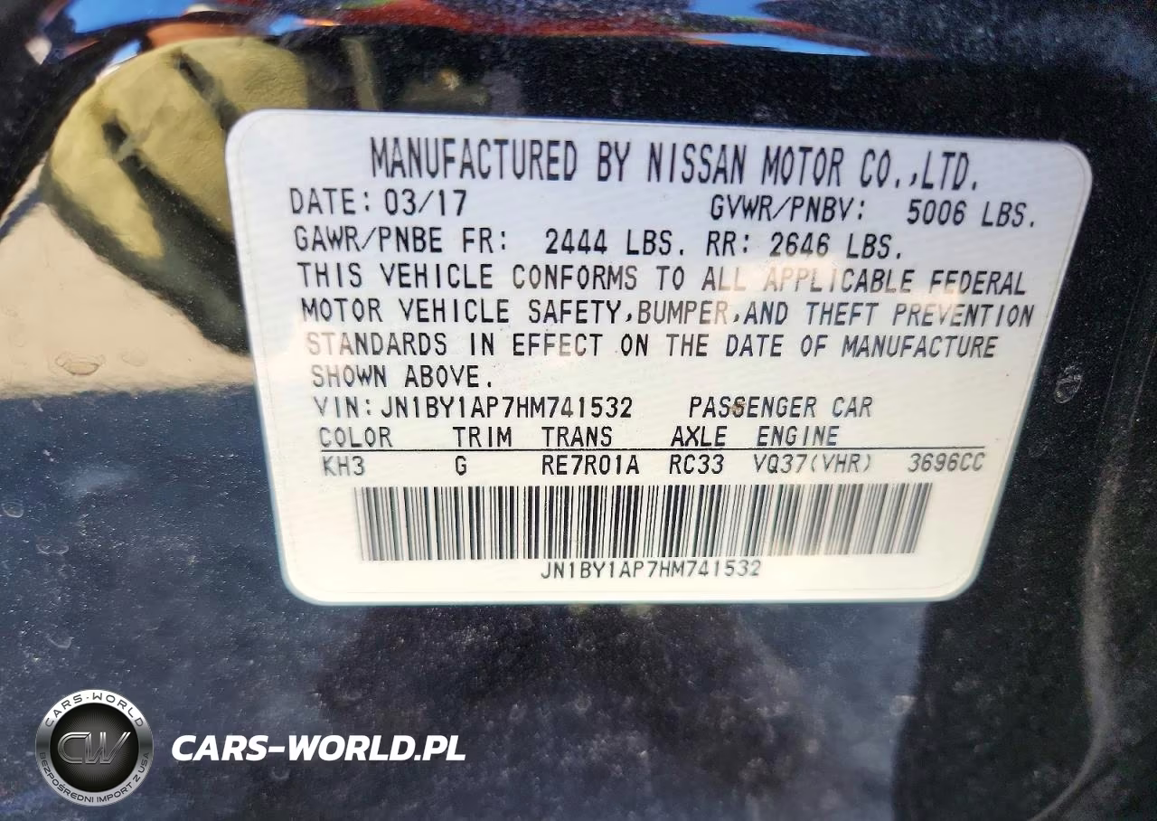 2017 Infiniti Q70 3.7 VIN:JN1BY1AP7HM741532 - 12