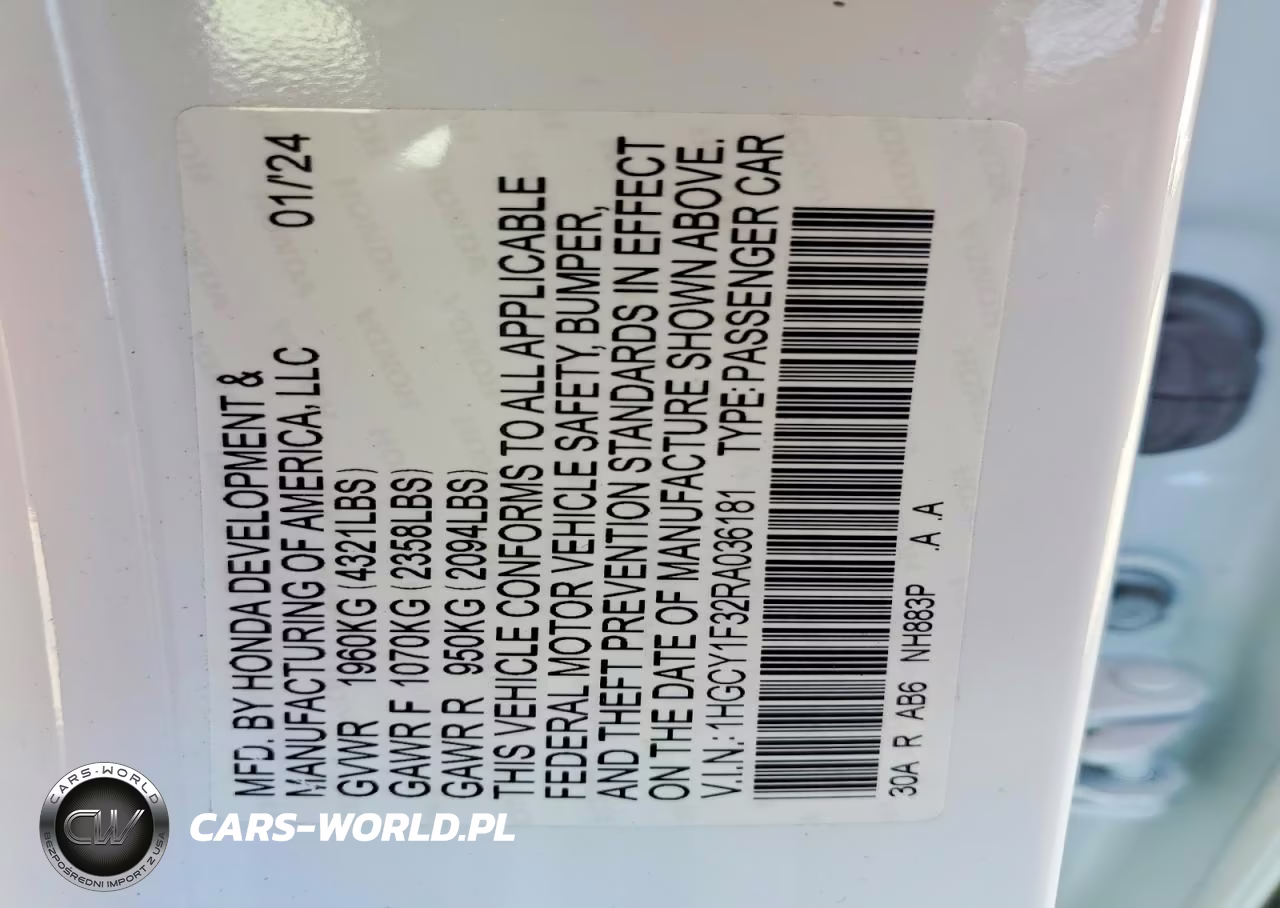 2024 Honda Accord Ex VIN:1HGCY1F32RA036181 - 13