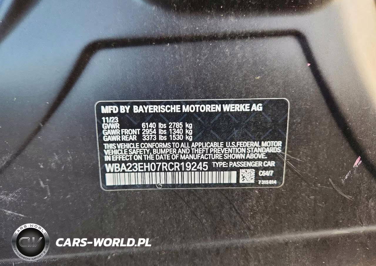 2024 BMW 740 I VIN:WBA23EH07RCR19245 - 12