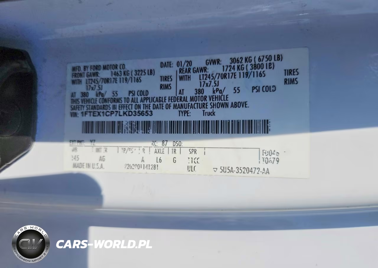 2020 Ford F150 Super Cab VIN:1FTEX1CP7LKD35653 - 12