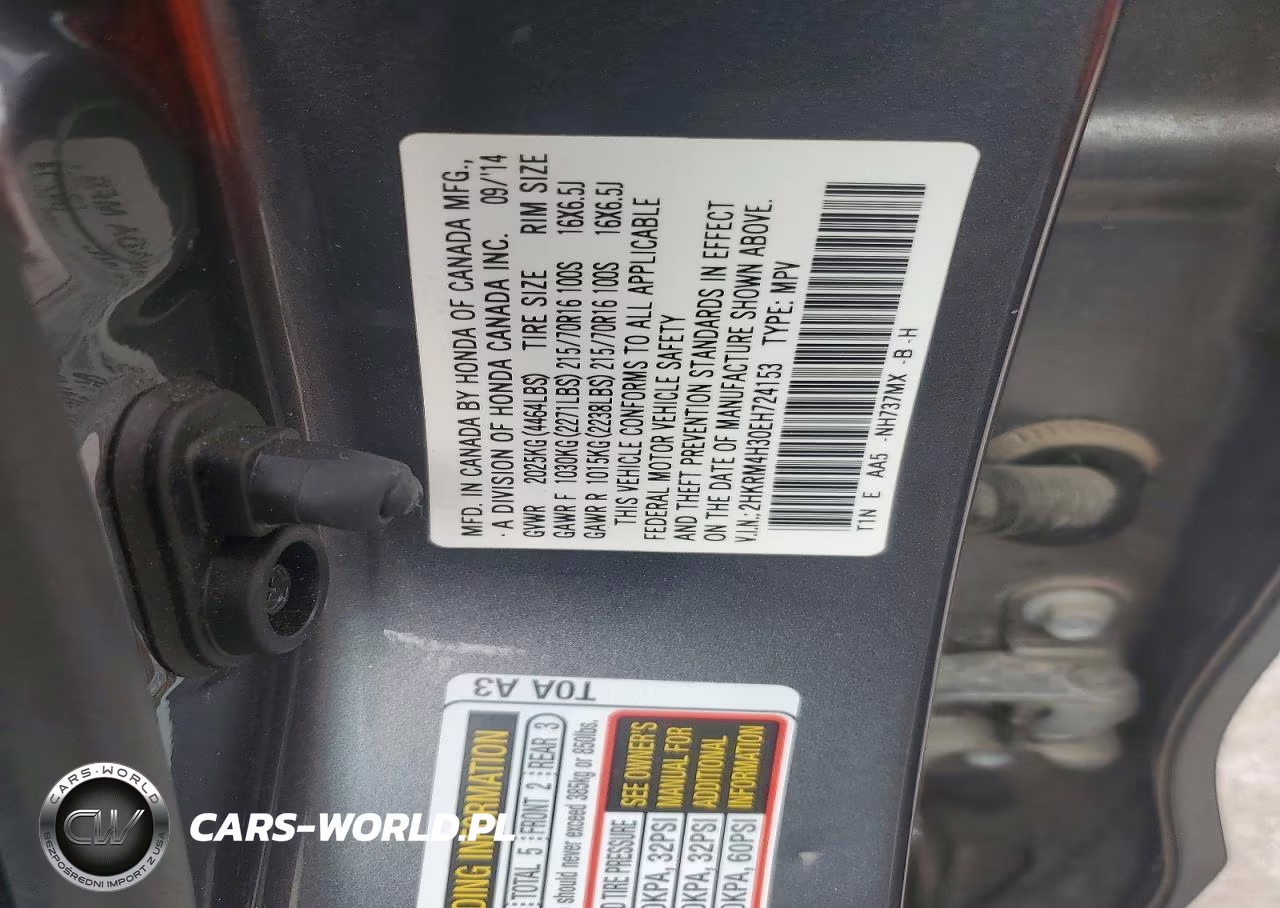 2014 Honda Cr-V Lx VIN:2HKRM4H30EH724153 - 13