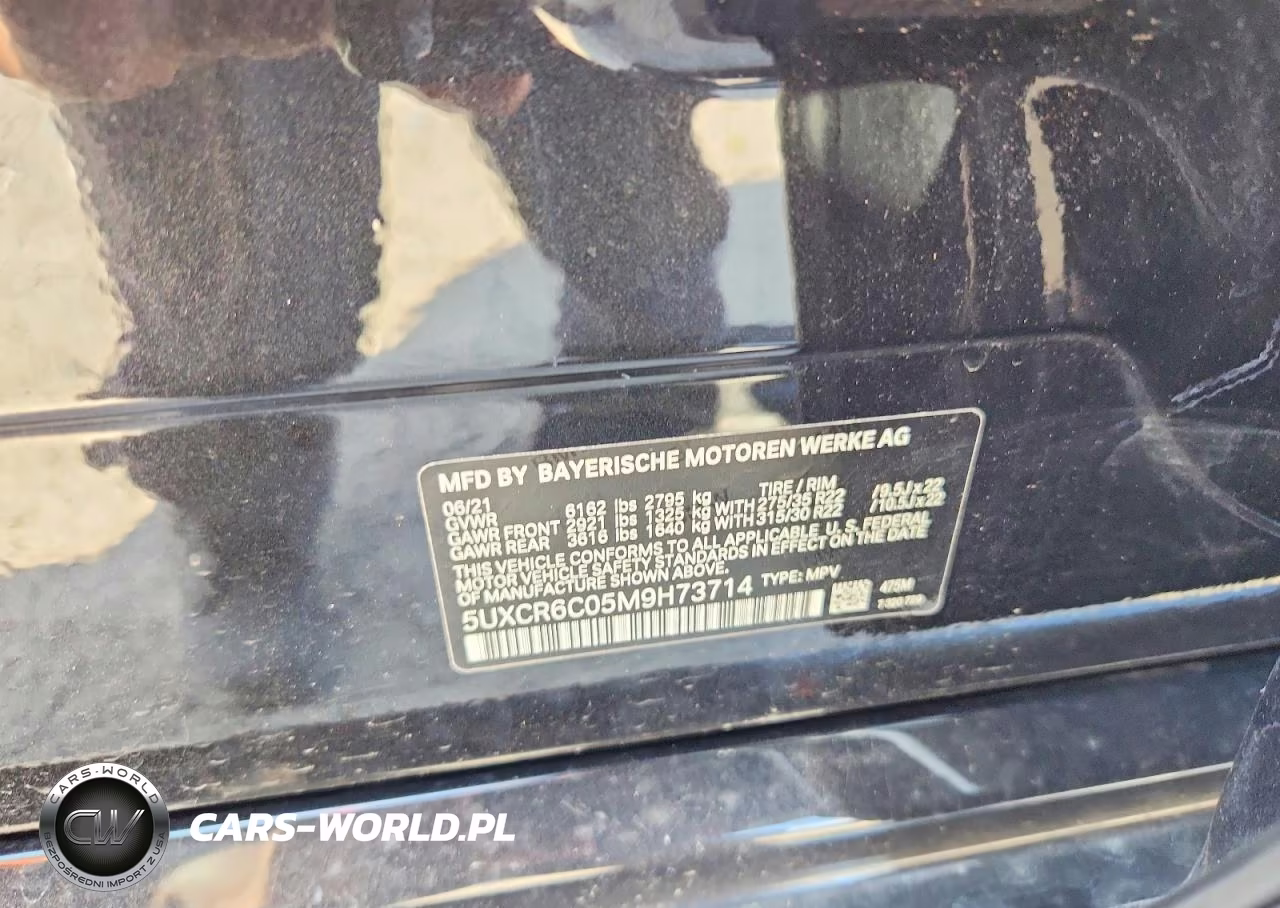 2021 BMW X5 xDrive40I VIN:5UXCR6C05M9H73714 - 12