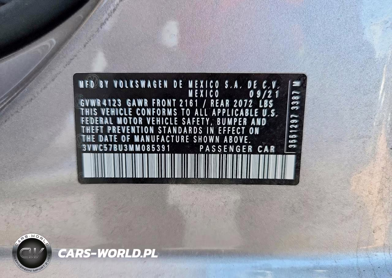 2021 Volkswagen Jetta S VIN:3VWC57BU3MM085391 - 13