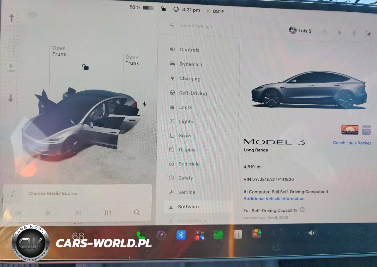 2026 Tesla Model 3 VIN:5YJ3E1EA2TF141826 - 9