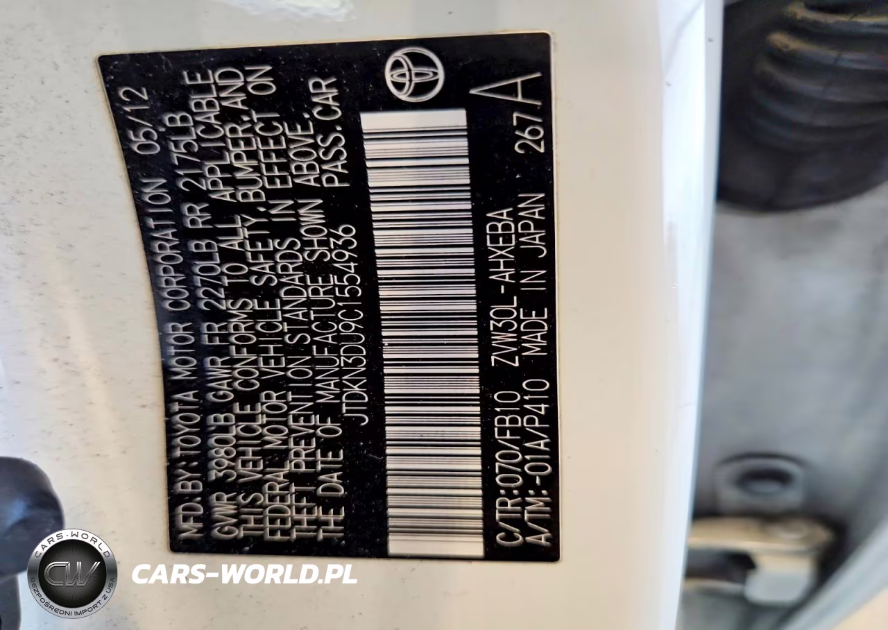 2012 Toyota Prius Two VIN:JTDKN3DU9C1554936 - 12
