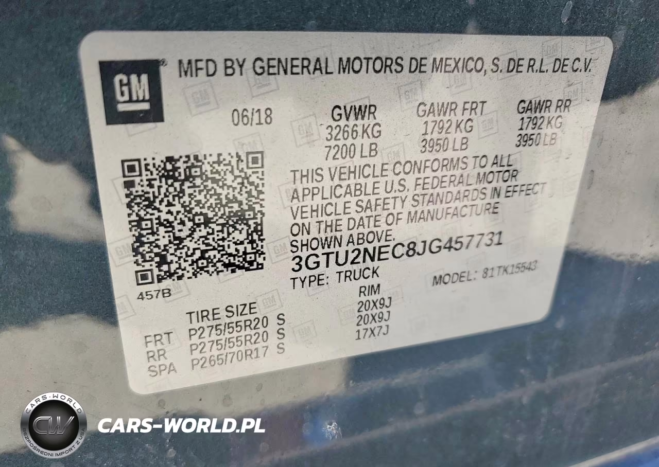2018 GMC Sierra K1500 Slt VIN:3GTU2NEC8JG457731 - 12