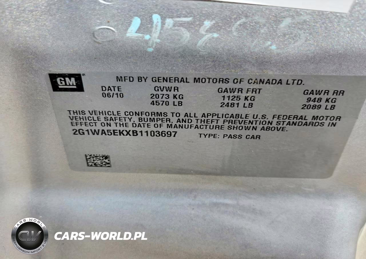 2011 Chevrolet Impala Ls VIN:2G1WA5EKXB1103697 - 12
