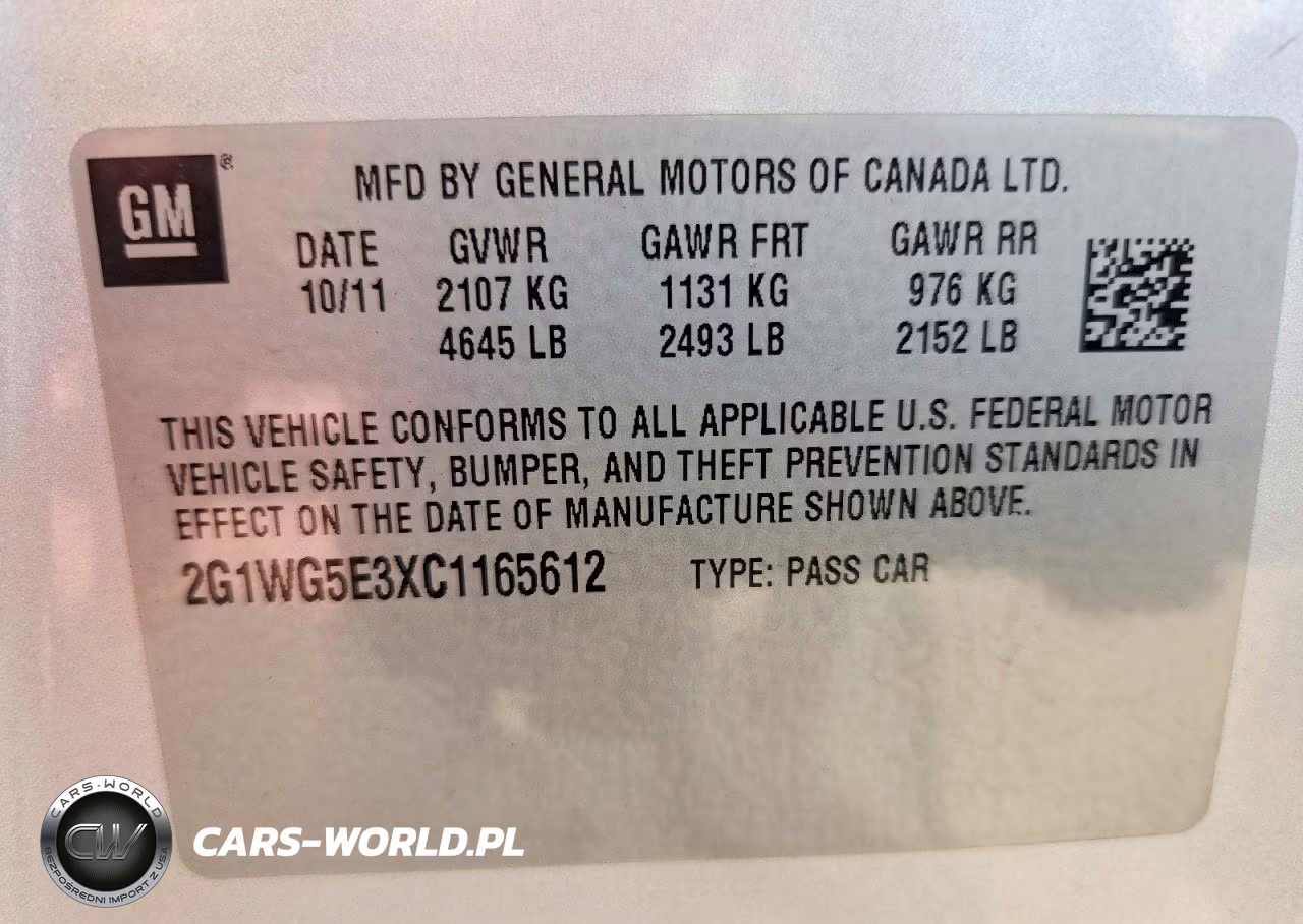 2012 Chevrolet Impala Lt VIN:2G1WG5E3XC1165612 - 12