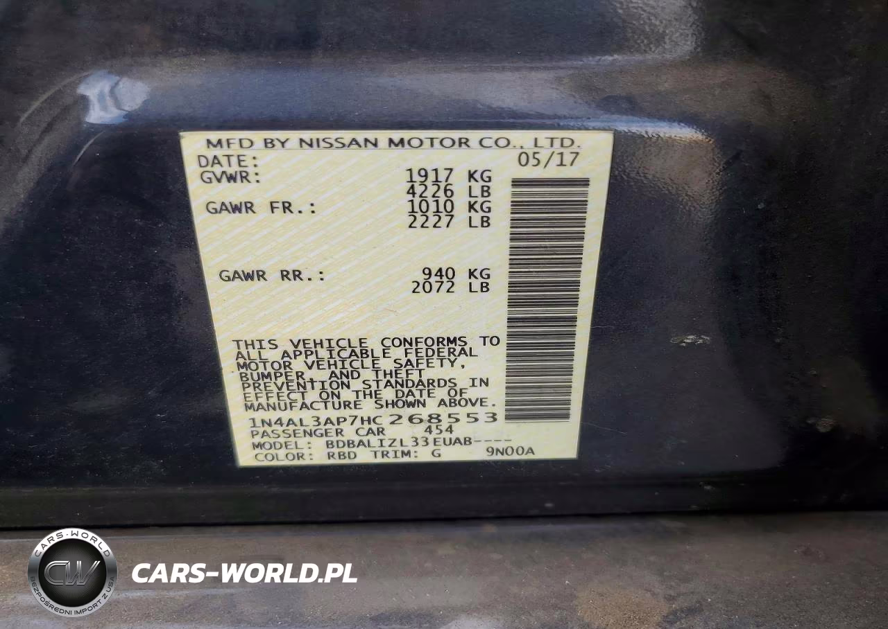 2017 Nissan Altima 2.5 Sv VIN:1N4AL3AP7HC268553 - 12