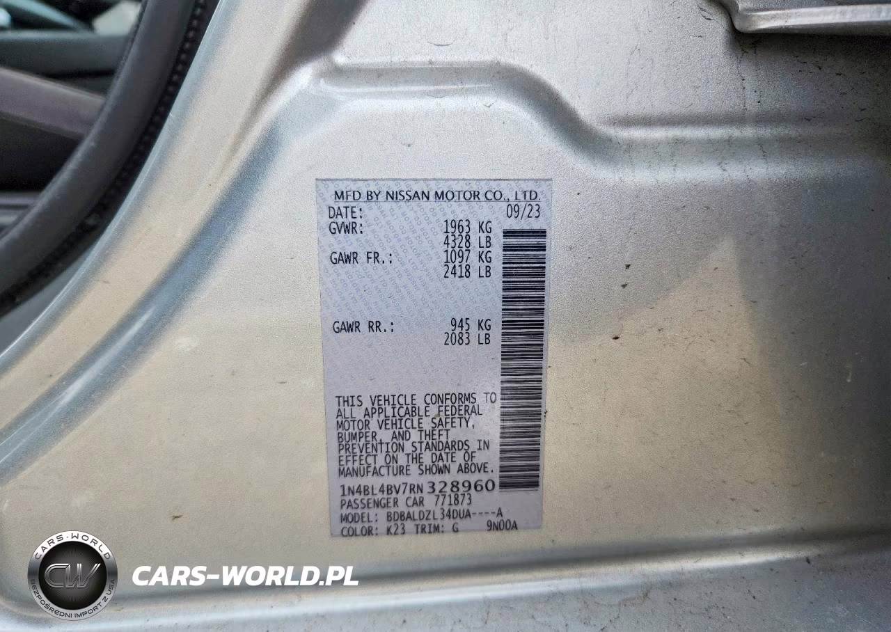 2024 Nissan Altima S VIN:1N4BL4BV7RN328960 - 12