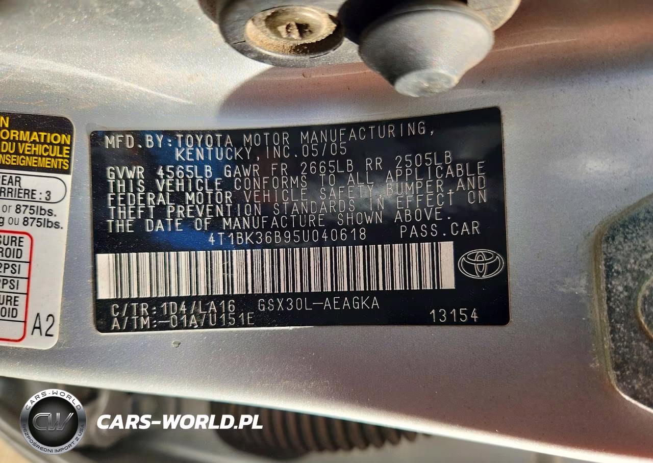 2005 Toyota Avalon Xls VIN:4T1BK36B95U040618 - 14