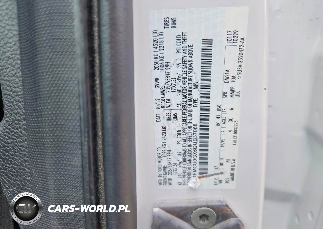2013 Ford Escape Se VIN:1FMCU0GX6DUB37068 - 12