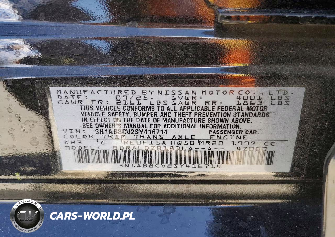 2025 Nissan Sentra Sv VIN:3N1AB8CV2SY416714 - 13