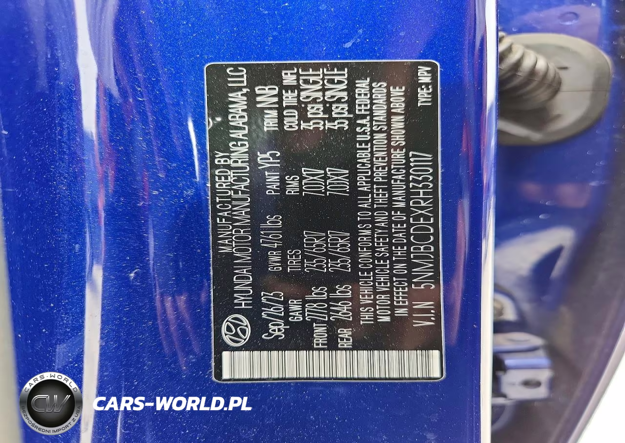 2024 Hyundai Tucson Sel VIN:5NMJBCDEXRH330117 - 13