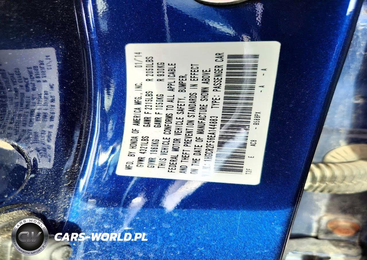 2014 Honda Accord Sport VIN:1HGCR2F56EA144883 - 12