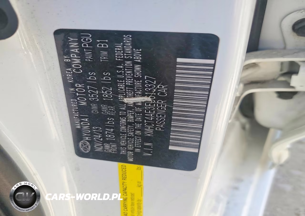 2014 Hyundai Accent Gls VIN:KMHCT4AE3EU613327 - 12