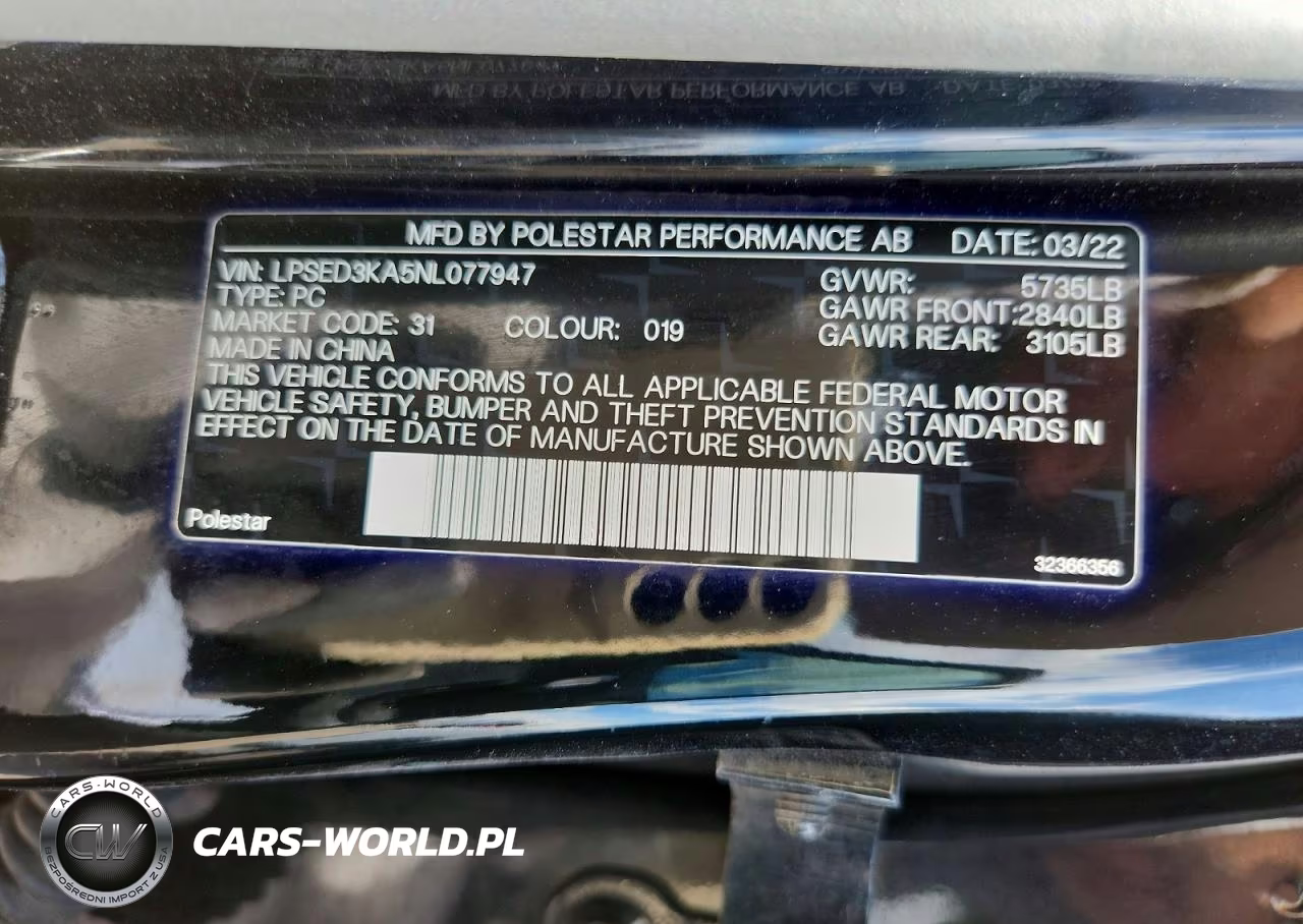 2022 Polestar 2 VIN:LPSED3KA5NL077947 - 12