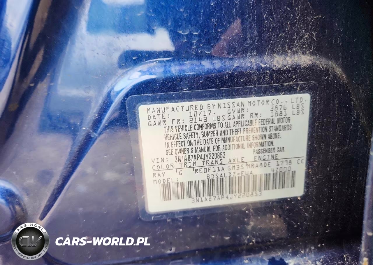 2018 Nissan Sentra Sv VIN:3N1AB7AP4JY220853 - 12